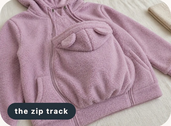 Fermer-up of zip track