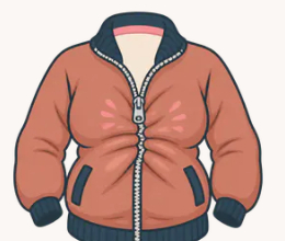Illustration of an oversized jacket